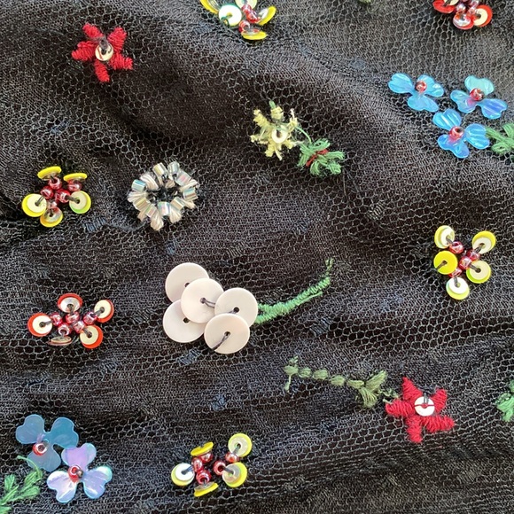 Urban Outfitters Spring Fling Floral Beaded Cami Bra Sz L - Picture 12 of 13